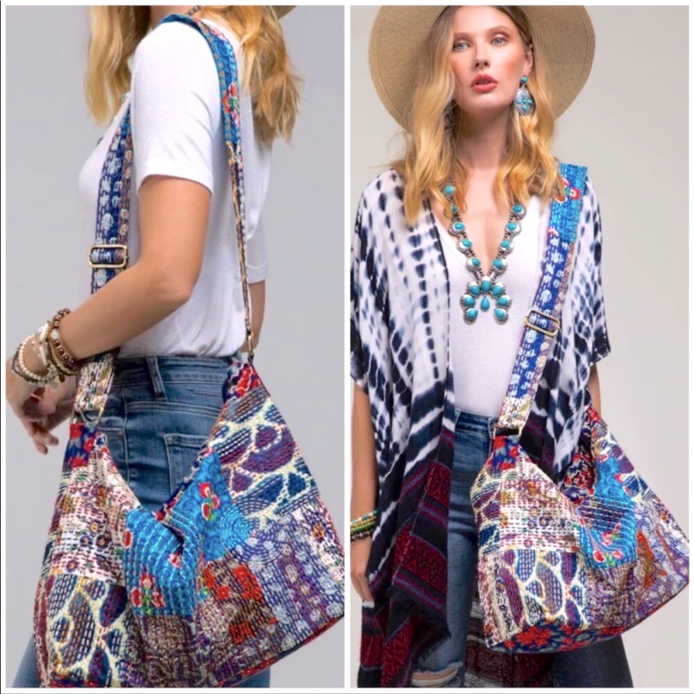 𑁍Hand Stitched Patchwork Shoulder Bag𑁍